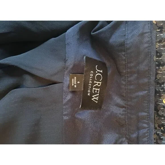 J. CREW Collection Classic-Fit Sequin Shirt Button Down Top Blouse Size 6. - Picture 2 of 9